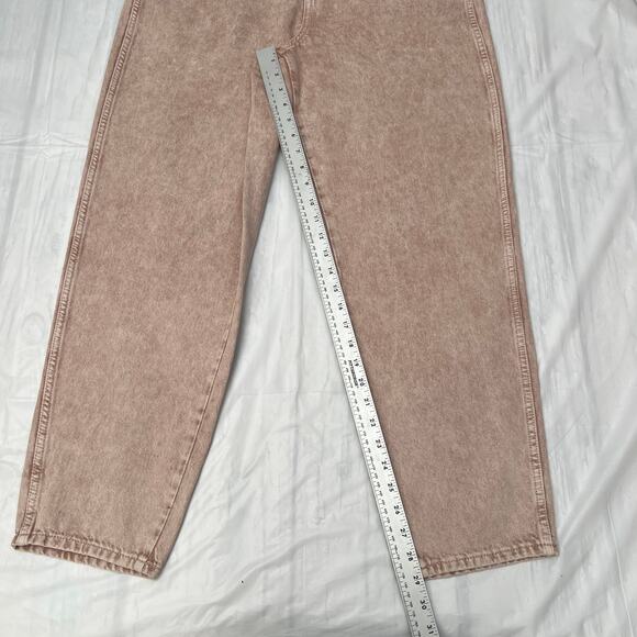 Arizona Pinched Waist Baggy Jeans Tapered leg Washed Khaki size 13 - Picture 7 of 13